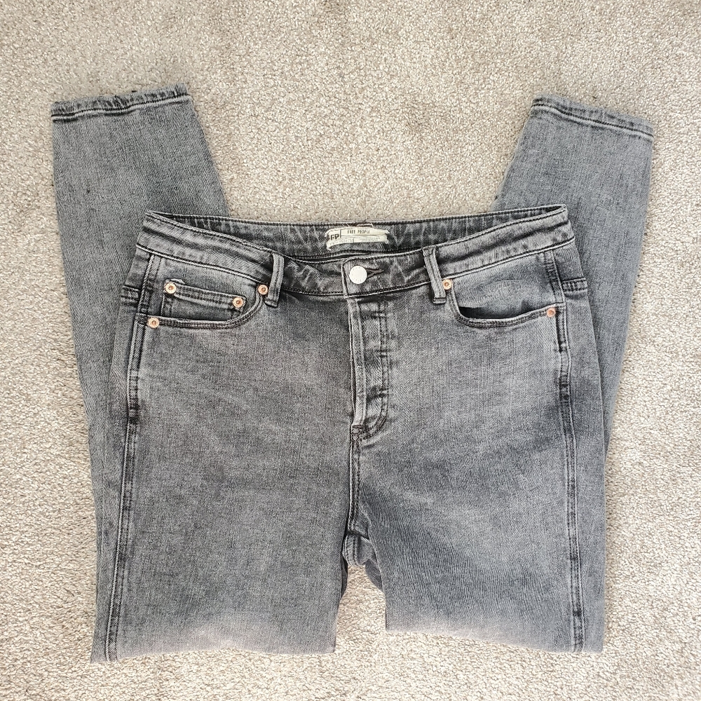 Free people grey skinny jeans